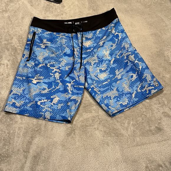 Pelagic Other - Pelagic Hydro Lite Board Shorts Mens 38 Blue Camo Fishing Swim Trunks